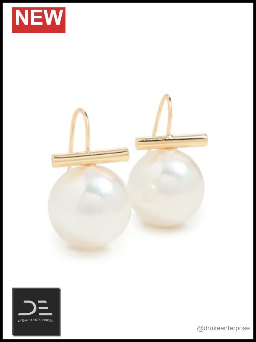 14K Vermeil Pearl Post Stud Earrings Fine Jewelry